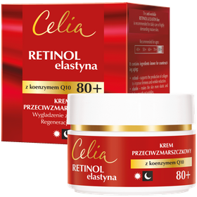 Celia Retinol & Elastyna Krem przeciwzmarszczkowy z koenzymem Q10 na dzień i na noc 80+