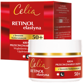 Celia Retinol & Elastyna Krem przeciwzmarszczkowy z kwasem hialuronowym na dzień i na noc 50+