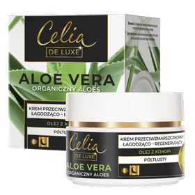 Krem Przeciwzmarszczkowy Łagodząco-Regenerujący Półtłusty Aloe Vera Celia